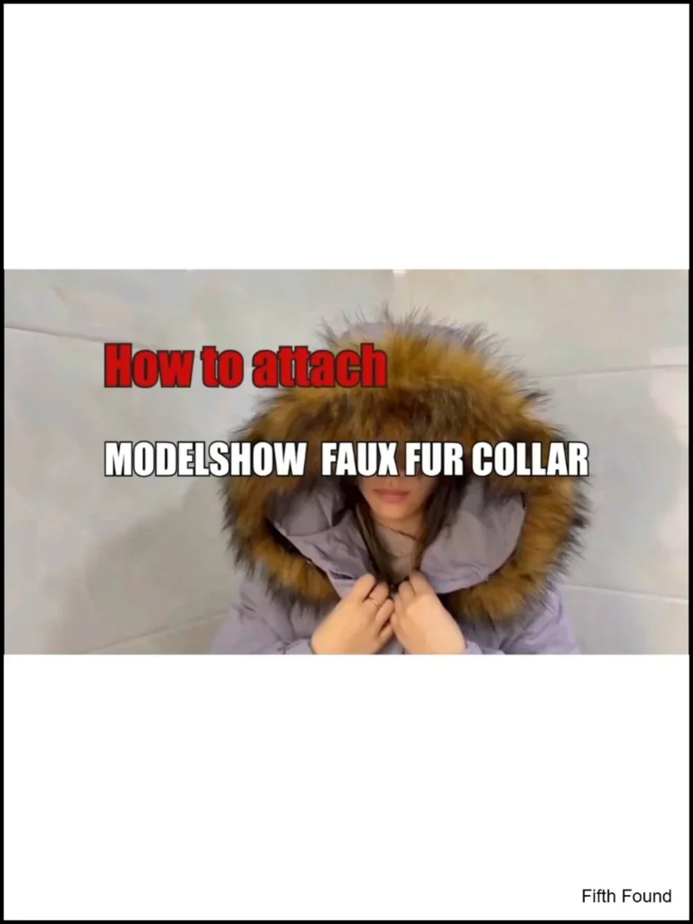 Faux Fur Hood Trim Replacement Collar Detachable Scarf Wrap Coat Jacket